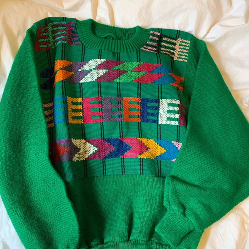 Mayan stitched sweater